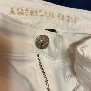 White American Eagle Outfitters Ripped High Waisted Jeans